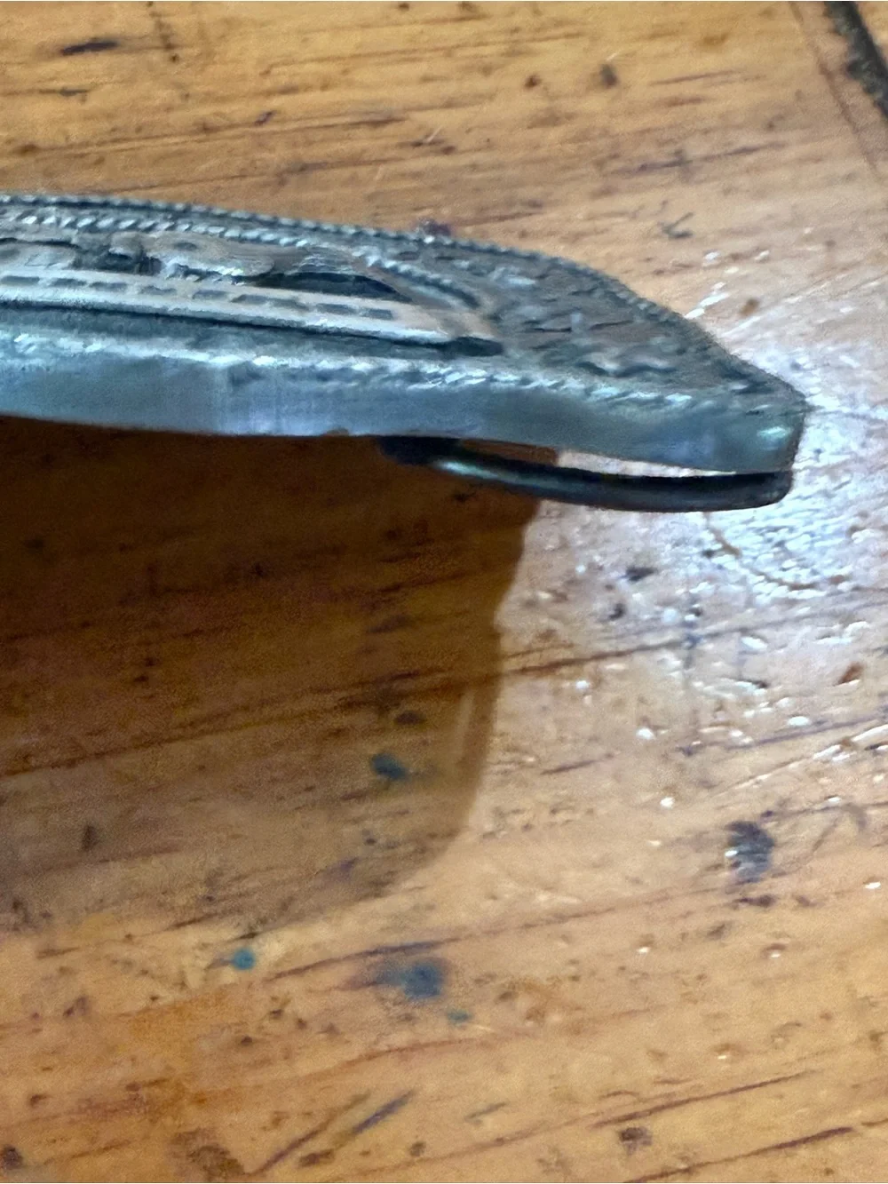 Trojan Decorative Belt Buckle in Antique Silver Tone